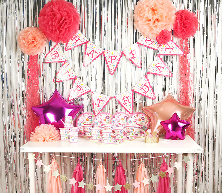 Birthday Solid Color Paper Birthday Colored Ribbons display picture 5
