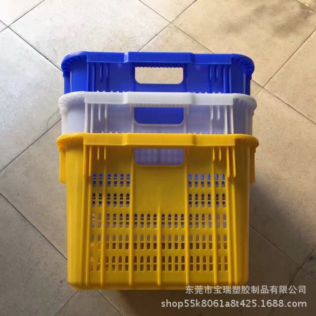 供应惠州市蓝色塑料胶箩 黑色防静电塑料框 新注塑胶箩