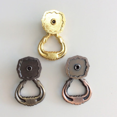 Factory supply European-style antique zinc alloy handle single-hole hanging pull for modern minimalist wardrobe drawer cabinet door handle