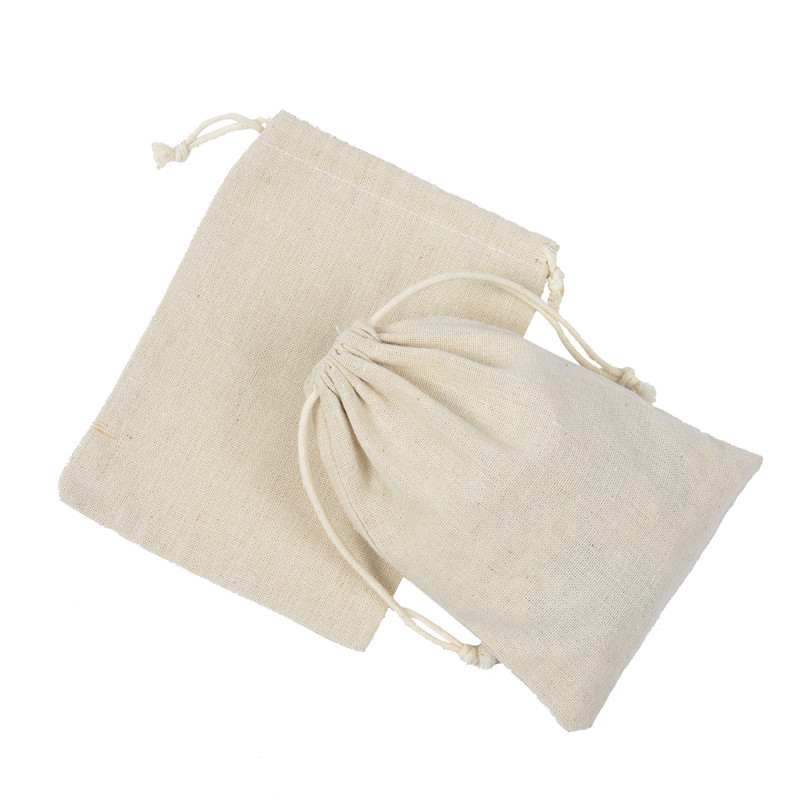 13*18 束口棉麻布袋 抽绳饰品首饰礼品香薰干花包装袋定做批发