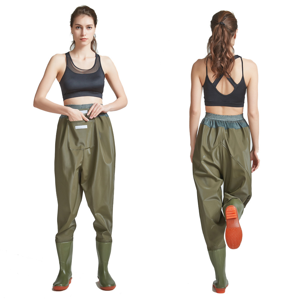 海翔捕魚防水褲 時尚捕魚褲 洗車防汙勞保下水褲連體釣魚腰叉批發