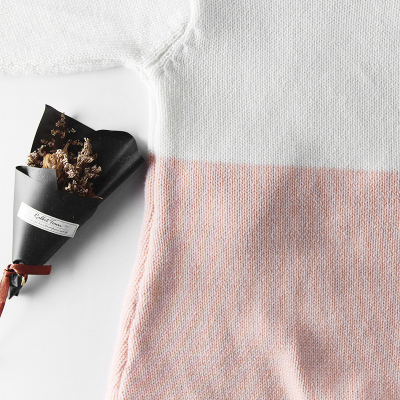 Ins tavaszi őszi csecsemő gyermek férfi és női babakészlet zsebkabát + gyapjú kötött lánctalpas ruhák_voghion.com