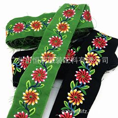 廠家直銷 民族風刺繡花邊 風車花繡花 箱包織帶服裝輔料