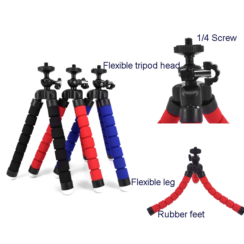 Sponge universal tripod, mobile phone, camera with accessories, tubing
