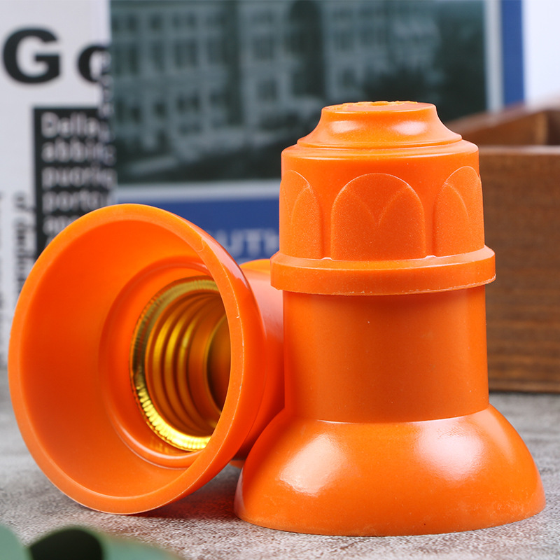 厂家直销e27螺口灯头 纯铜加厚耐高温阻燃灯座 led节能灯头灯座|ms