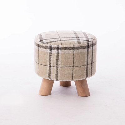 wholesale originality Shoe changing stool solid wood Fabric art stool Detachable Wash cloth Fabric art sofa Short stool