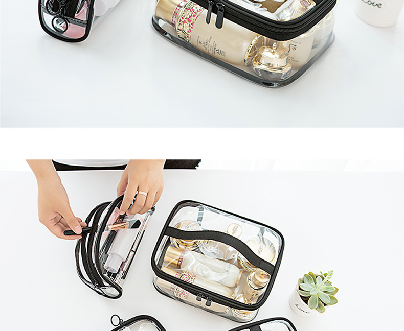 Simple Visual Transparent Cosmetic Bag Wholesale Nihaojewelry display picture 8