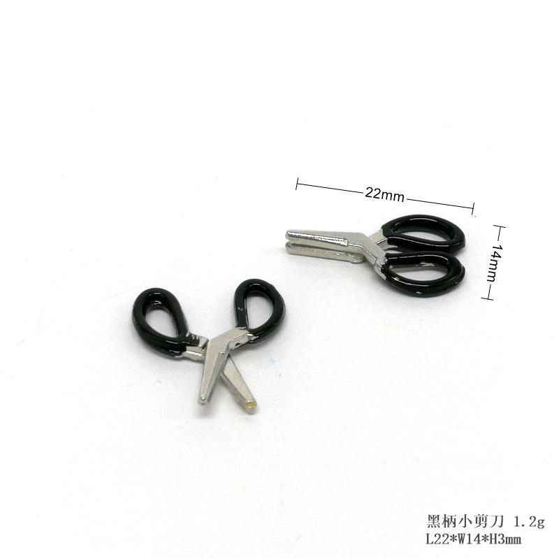 Кукольный домик [маленькая модель ножниц с черной ручкой] Аксессуары для имитации кукольного домика карманные Швейные принадлежности BJD