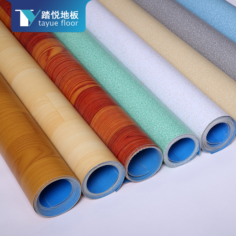 Export all plastic pvc engineering thickening Wood Plastic floor Factory building workshop plastic cement Affixed 1.6mm Glue