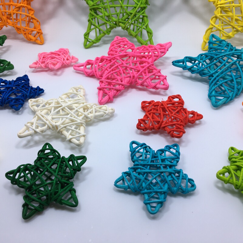 9cm rattan five-pointed star Christmas five-pointed star kindergarten classroom layout shopping mall decoration pendant 9cm rattan five-pointed star Christmas five-pointed star kindergarten classroom layout shopping mall decoration pendant