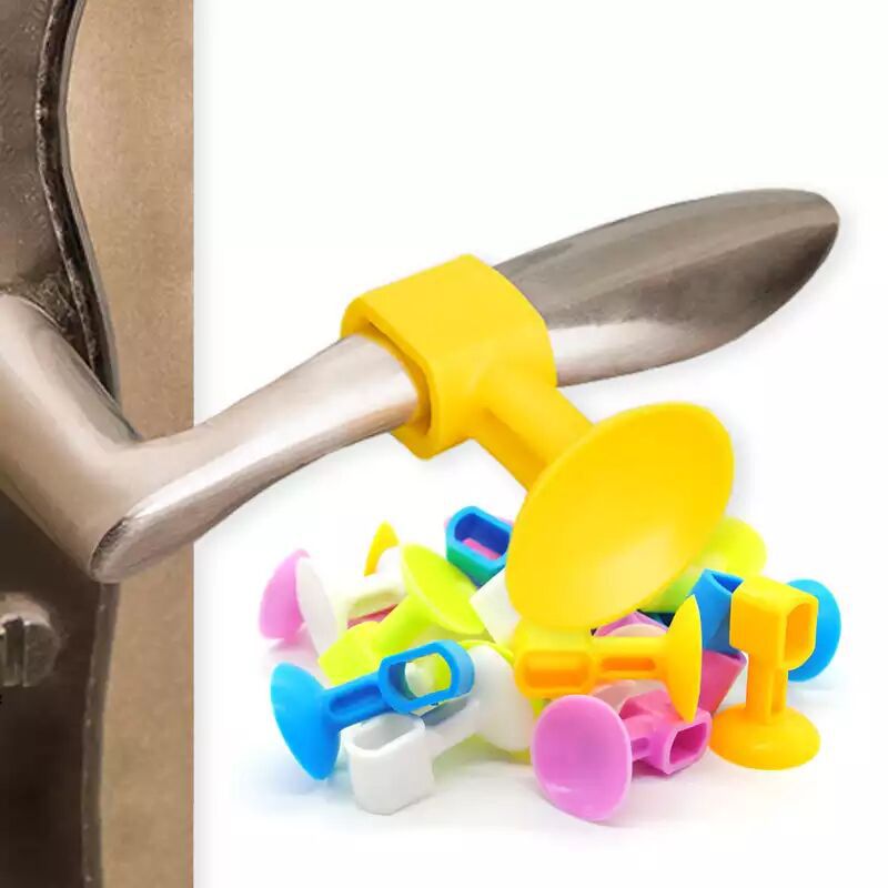 静音塑料门吸 塑胶硅胶门吸  套把手浴室卫生间防撞门吸免打孔