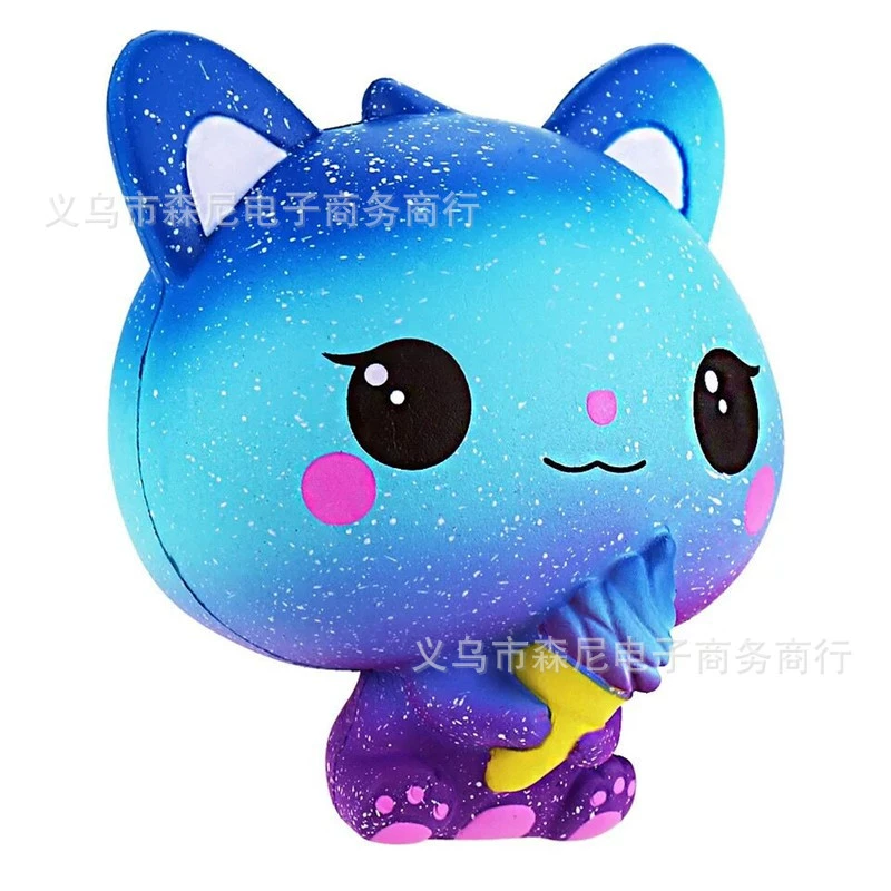 Игрушка-мягкая модель (Xibao) Мороженое-Кот — полиуретан, медленное восстановление, с ароматом, 6.7×5.5×5.8 см