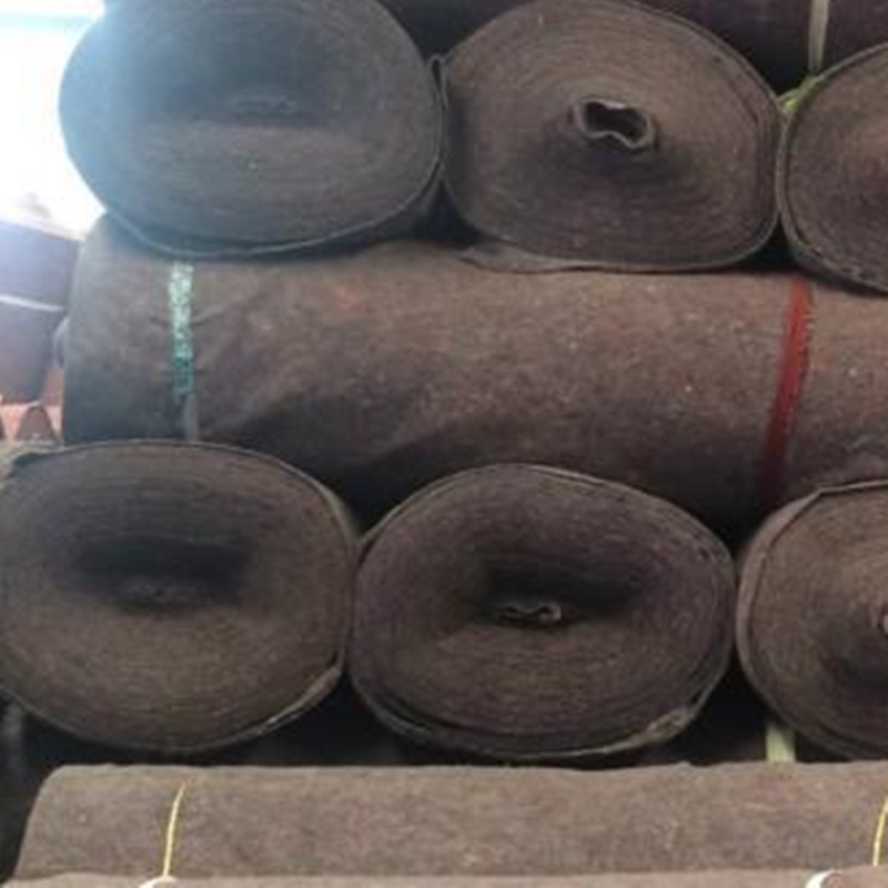 土工布大棚保湿保潮防寒水泥毯毛毡程公路养护家具6mm黑心棉