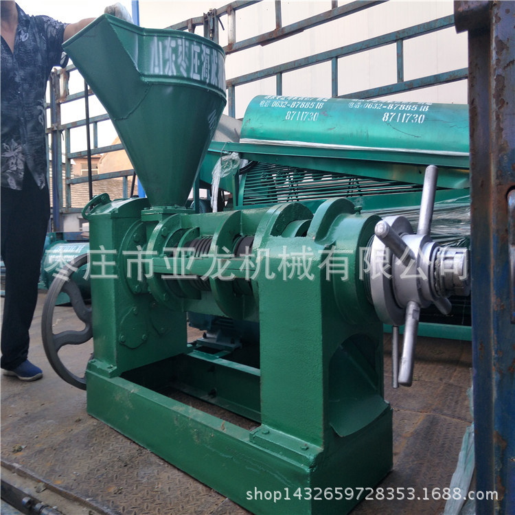 厂家花生油提取设备多少钱一台 电机带动的菜籽轧油机冷榨大豆油