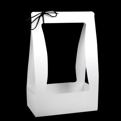 Caja de regalo de papel de cesta de flores portátil de clase floral engrosada bolso de flores a prueba de agua caja de regalo de flores papel de embalaje