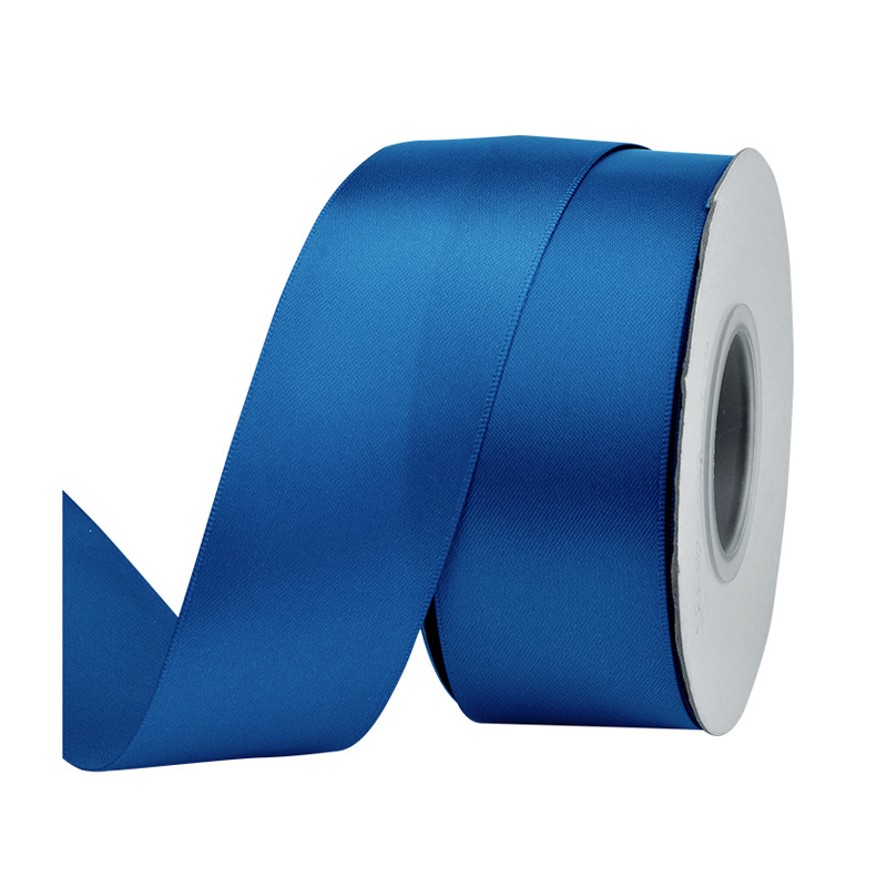Yao Ming suministro de cinta de una sola cara cinta de satén de poliéster DIY rollo completo 100mm serie Azul 303-333