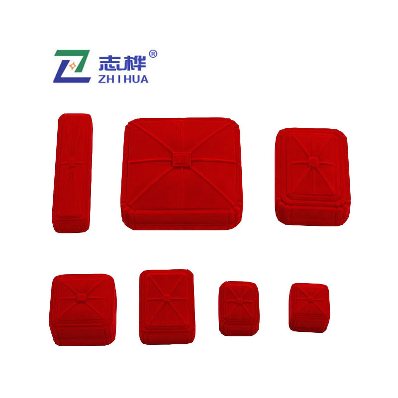 首饰盒 厂家批发  圆角红色绒布项链玉吊坠手镯盒 珠宝礼品盒
