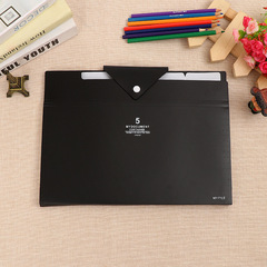 A4 organ folder black and white office style multi-layer folder student test paper storage organ bag Amazon