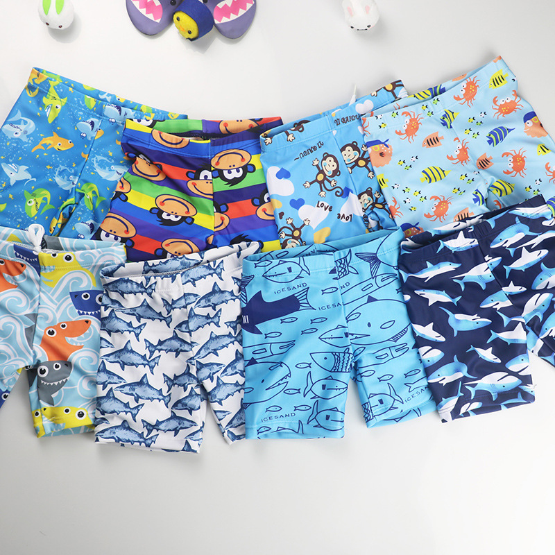 Baby South Korea Children's Quick-drying Swimming Trunks for Boys and Girls Children's Cute Cartoon Seaside Hot Spring Shorts Warm