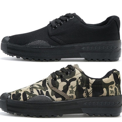 一件代发解放鞋男军训鞋迷彩鞋女工地劳动胶鞋透气帆布作训鞋批发|ms