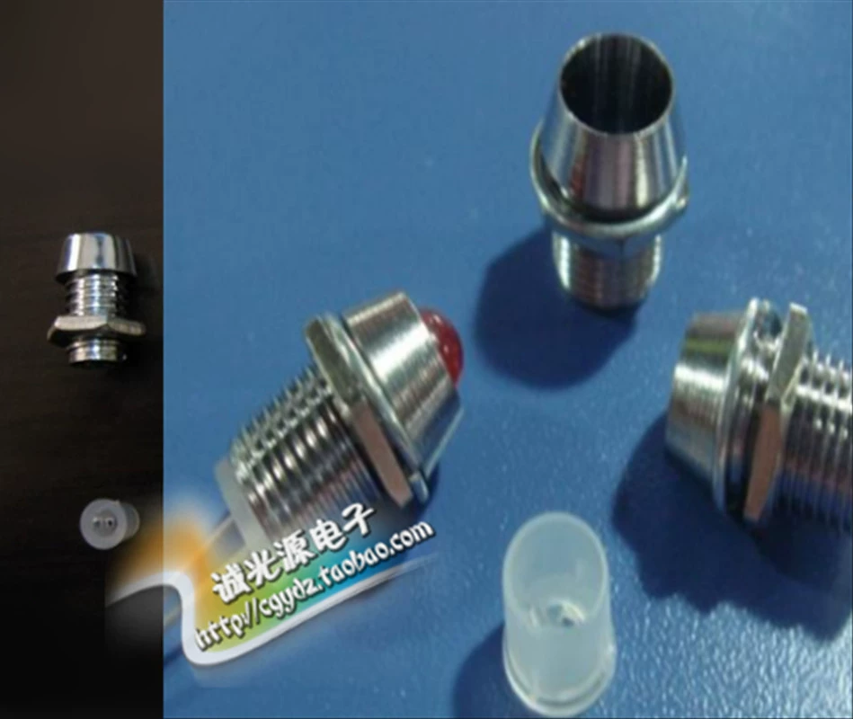 Патрон светодиодной лампы 5 мм, медная втулка, крышка лампы F5, изоляционная распорка, светодиодный светоизлучающий диодный абажур, сигнальное металлическое основание