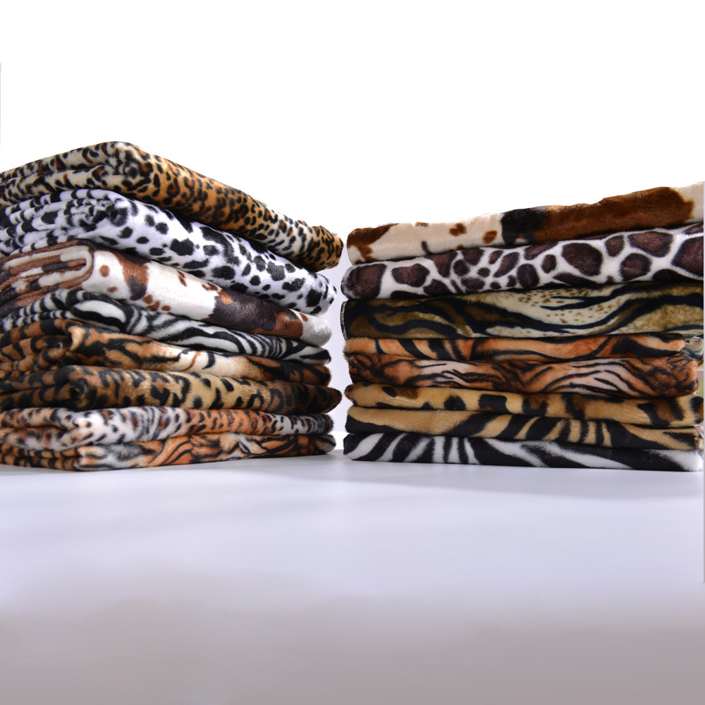 动物纹印花短毛绒老虎豹纹斑马奶牛龟长颈麂纹表演服家居沙发面料
