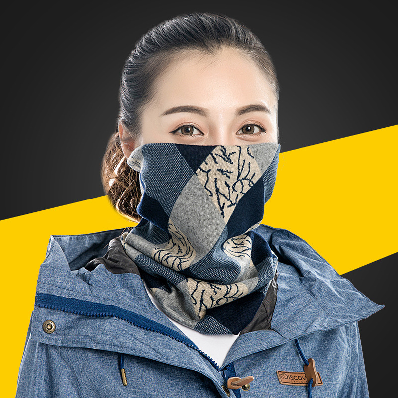 羊绒保暖百变魔术头巾批发 户外骑行多功能围脖 冬季加厚防寒面罩|ms