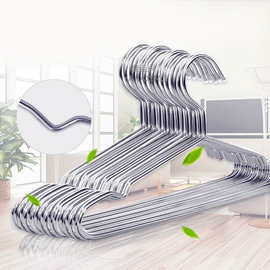 厂家直销不锈钢衣架实心防滑加粗3.1MM家用晾衣裤架儿童晾晒袜架