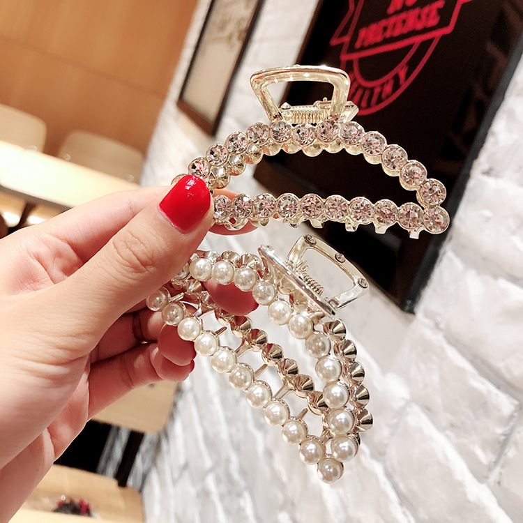 Catch with diamonds Korean rhinestone ha...