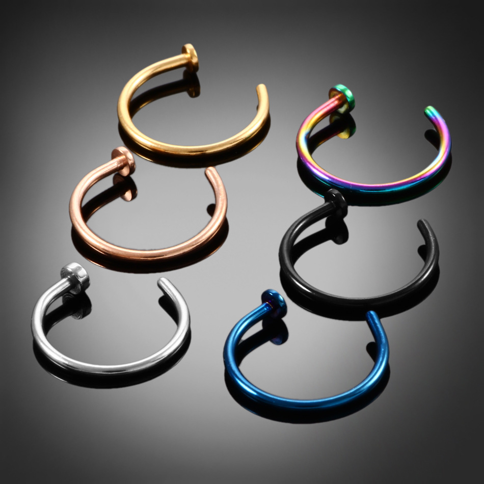 Fashion C Shape Stainless Steel Plating Nose Ring display picture 2