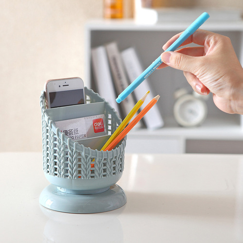 Creative and Fashion Korean Fresh Girl Cute Pen Holder Cartoon Desktop Stationery Ornament Multi-functional Storage