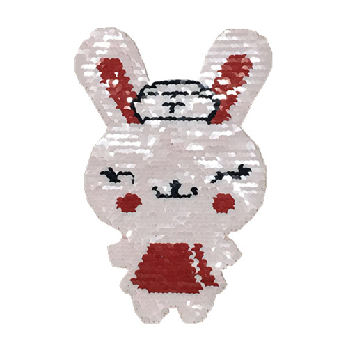 Cute Cartoon Cute Pink Rabbit Cartoon Animal Cloth Sticker display picture 3