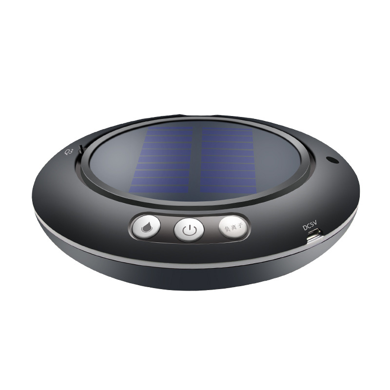 車(chē)載空氣凈化器太陽(yáng)能汽車(chē)用負(fù)離子加濕凈化器 香薰氧吧R-8036