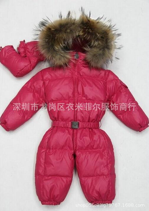 2018 New European and American Fashion Children's Large Wool Collar Stitching Thickened Super Warm Coat