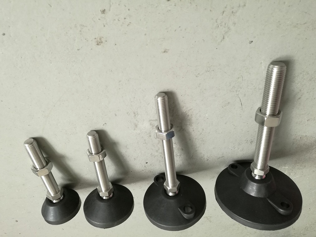 厂家现货供应尼龙底座不锈钢304螺丝万向关节调节蹄脚杯 调整地脚
