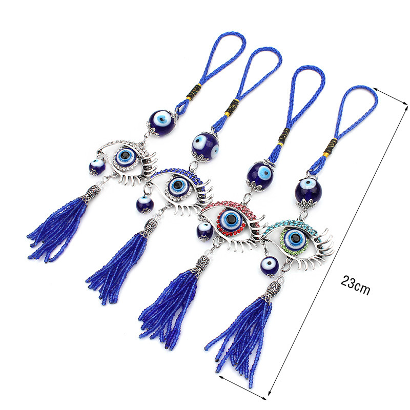 Eye Pattern Vintage Style Eye Alloy Inlay Rhinestones Unisex Keychain 1 Piece