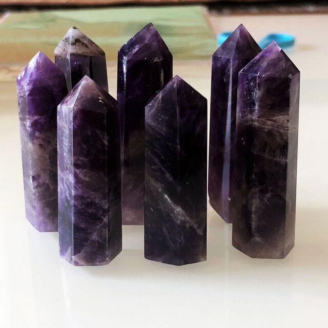 纯天然水晶柱紫水晶柱梦幻紫水晶柱厂家直销可大量订货水晶原石 价格 厂家 哪里买 我有货 B 5yoho Cn