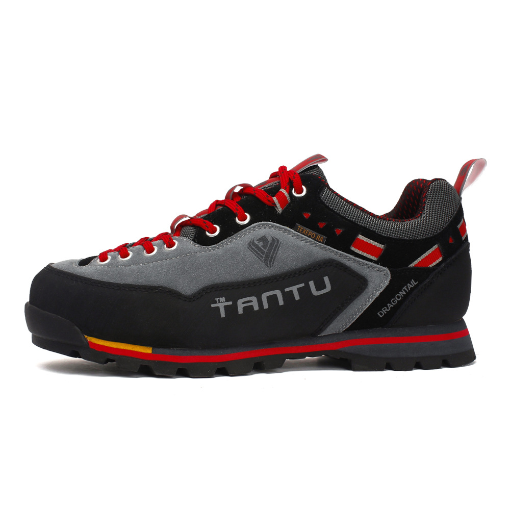 Cross border WISH Amazon waterproof genuine leather Climbing shoes Autumn and winter outdoors leisure time Hiking shoes gym shoes Walking shoes