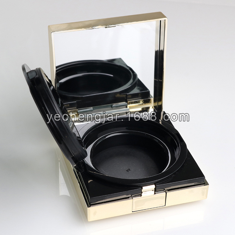 欧洲品质85mm方形气垫盒bb霜包材黑金色15g彩妆粉底霜空盒厂家货