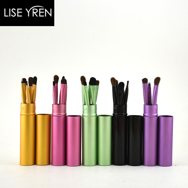 便携款5支马毛眼部化妆刷铝管套装初学者眼影刷细节刷彩妆工具