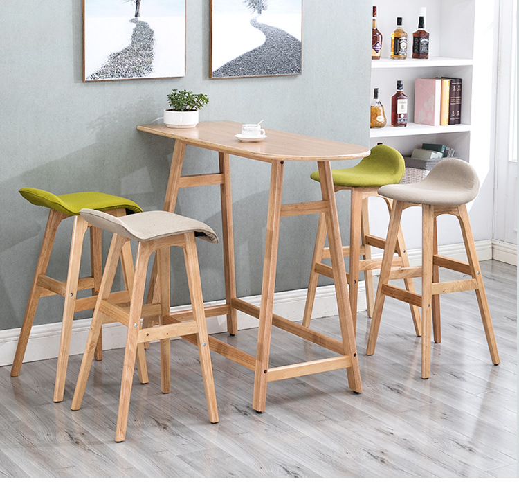 Tall tables solid wood Bar Desk Wall Bar tables bar Tables and chairs household Small bar combination Narrow table Square table