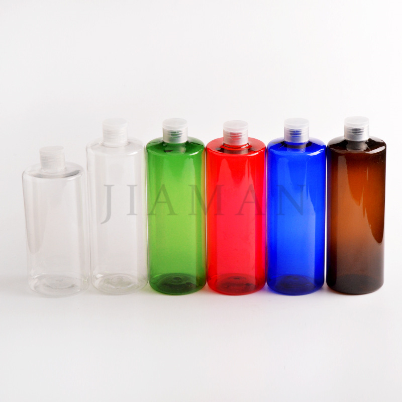 现货500ml简易分装塑料瓶透明乳液包装瓶纯露瓶翻盖瓶密封塑料瓶