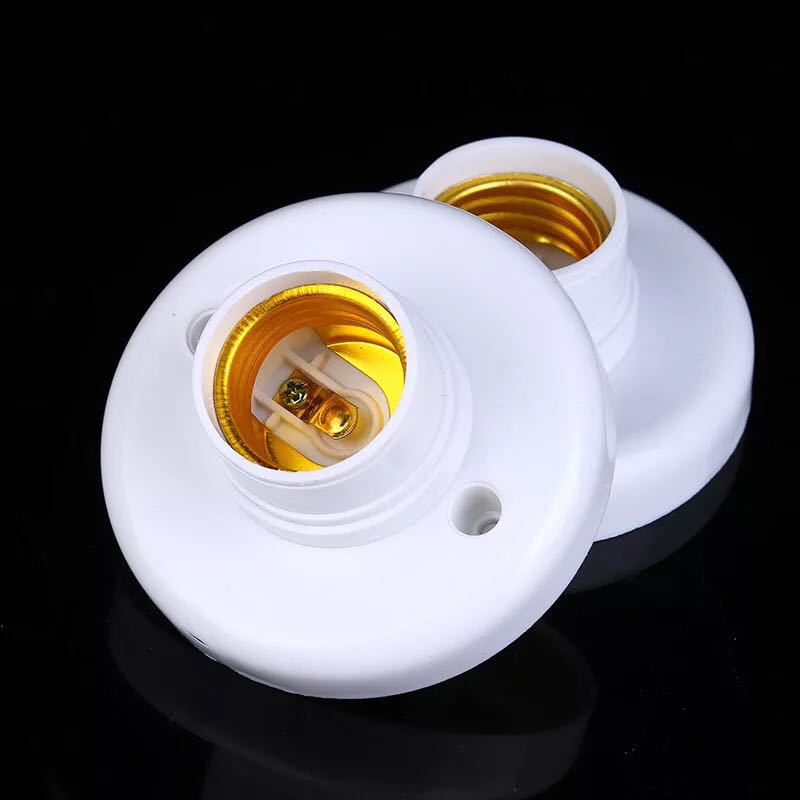 Self-produced and sold bakelite flat socket e27 screw base socket e27 flat socket base screw base socket