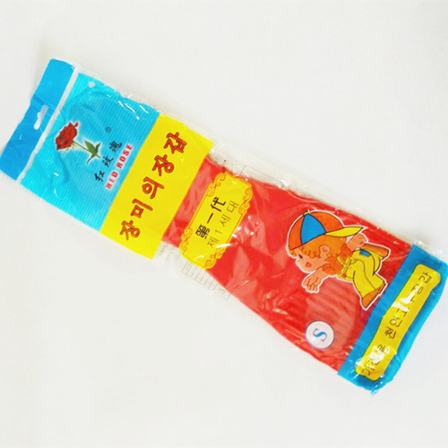 Red Rose Latex Gloves Korean Hot Selling Extra Long Thickened Laundry Dishwashing Gloves Antifreeze Labor Protection 0.1