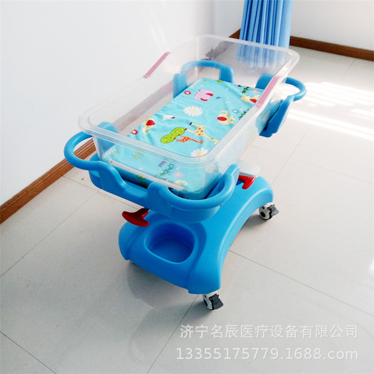 多功能醫用嬰兒車床 婦産醫院不鏽鋼嬰兒車 ABS升降嬰兒車嬰兒床