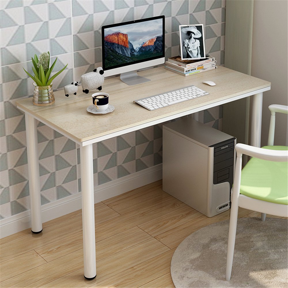 简约现代台式家用电脑桌简易钢木书桌笔记本写字桌办公写字台桌子