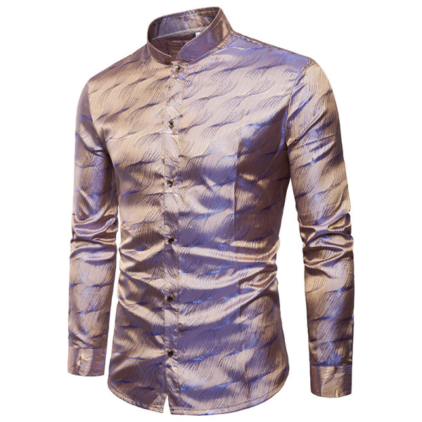 Men’s Shirts Bright Night Club Daren Tencel Collar Fashion Shirts