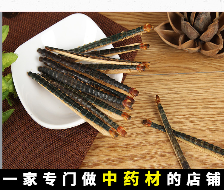 Wu Gong (Scolopendra subspinipes) — Dried Centipede with Bamboo Stick, 18 cm Grade key features