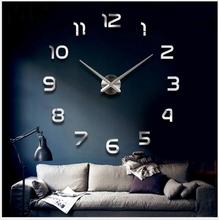 厂家批发超大尺寸创意数字DIY挂钟欧式钟表客厅装饰钟现代墙贴钟