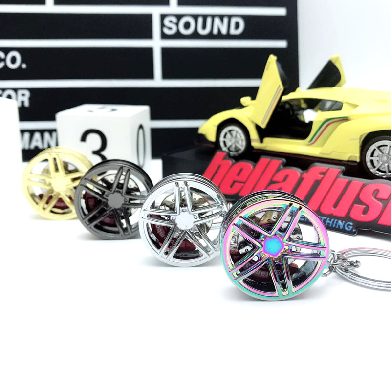 汽车轮毂钥匙扣 改装带刹车碟轮毂汽车挂件 活动赠送实用小礼品
